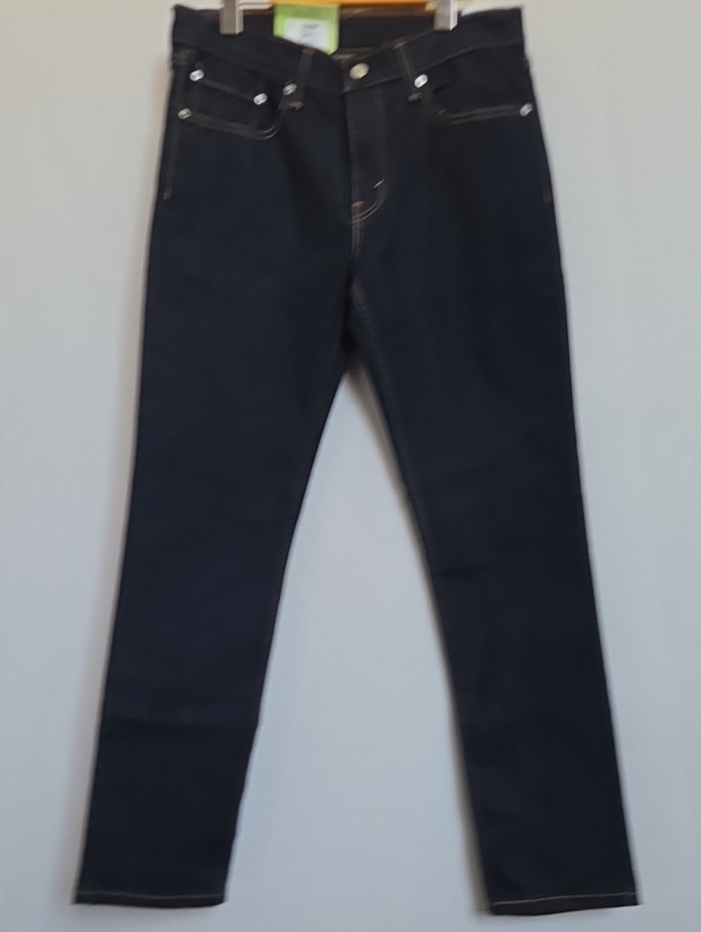 Levi's 511 Mens Slim Jeans in Dark Indigo with Tan Patch